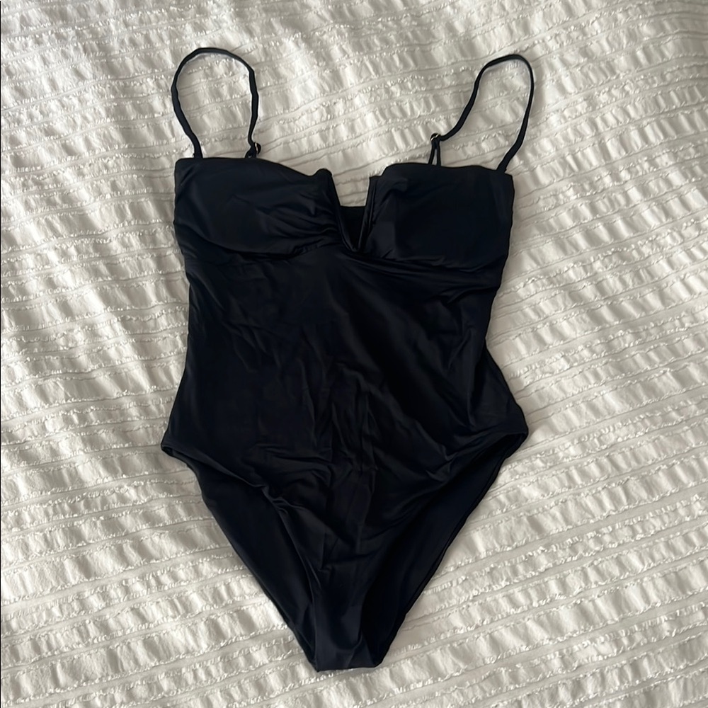 Elegant Black One-Piece Swimsuit
